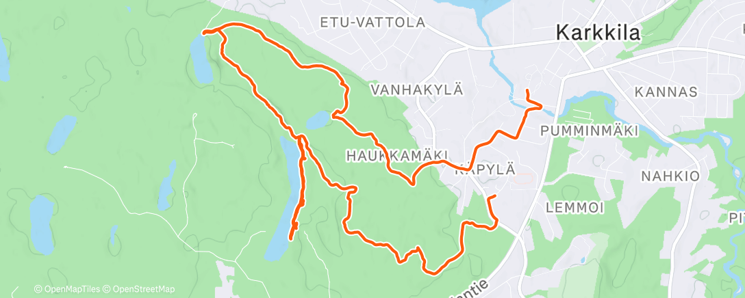 Карта физической активности (Morning Trail Run)