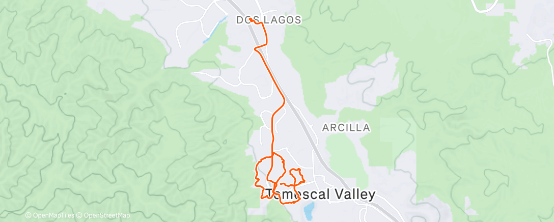 Map of the activity, Afternoon Golf