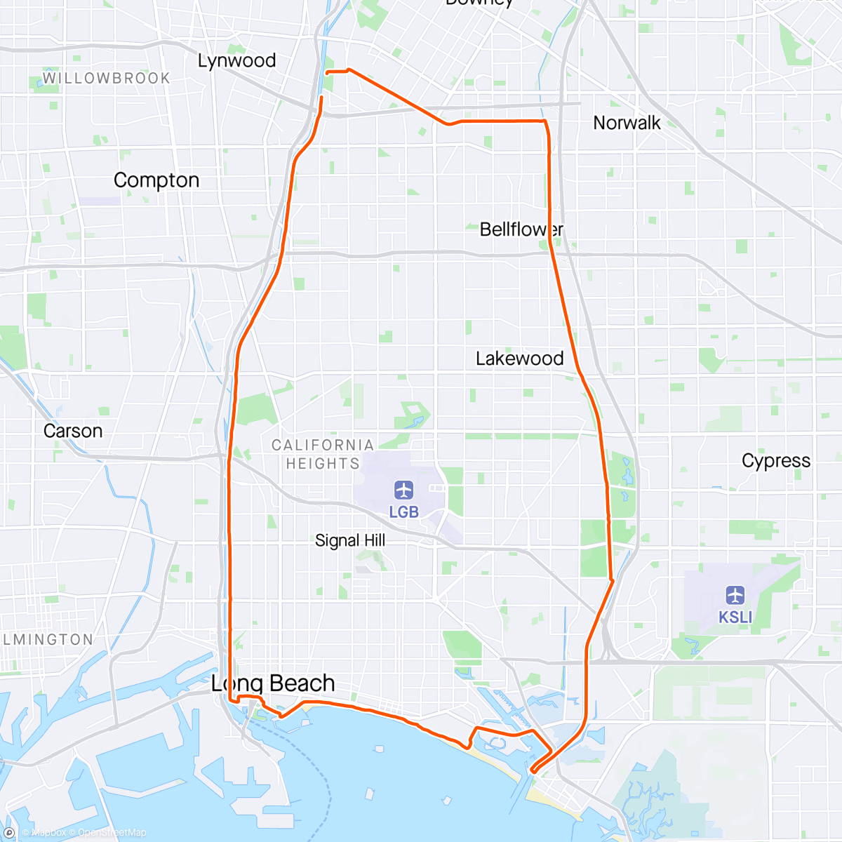 Map of the activity, Afternoon  Bike Ride
