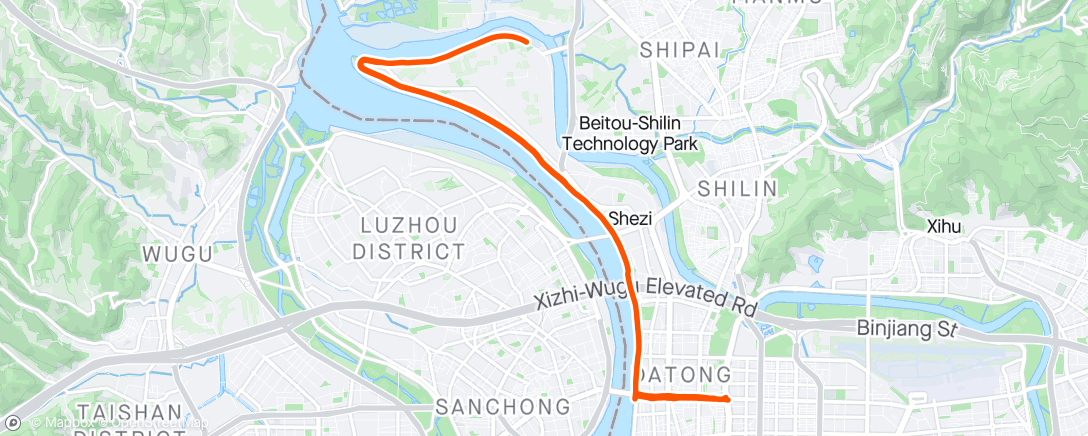 Map of the activity, 台北サイクリング