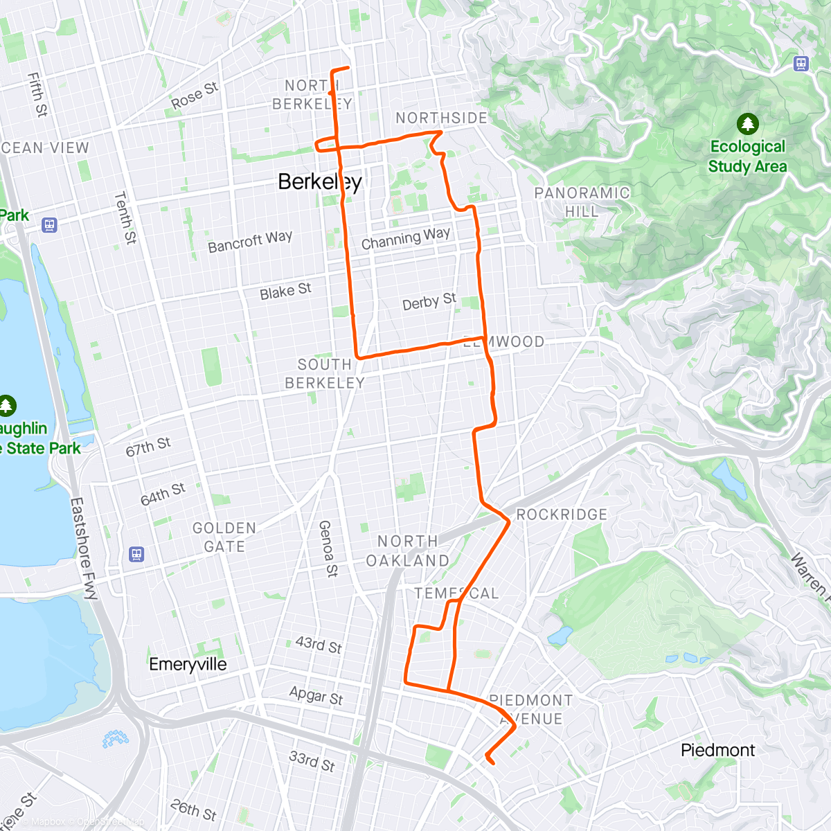Map of the activity, Will bike for tiramisu latte at Cafenated