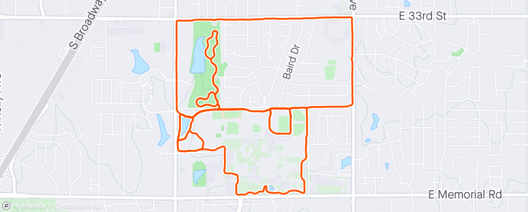 Map of the activity, Another date night run with Sheridan 🥰