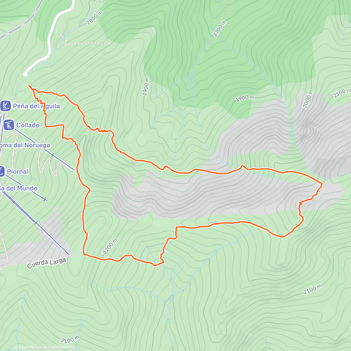 Map of the activity, Esquí de montaña matutino