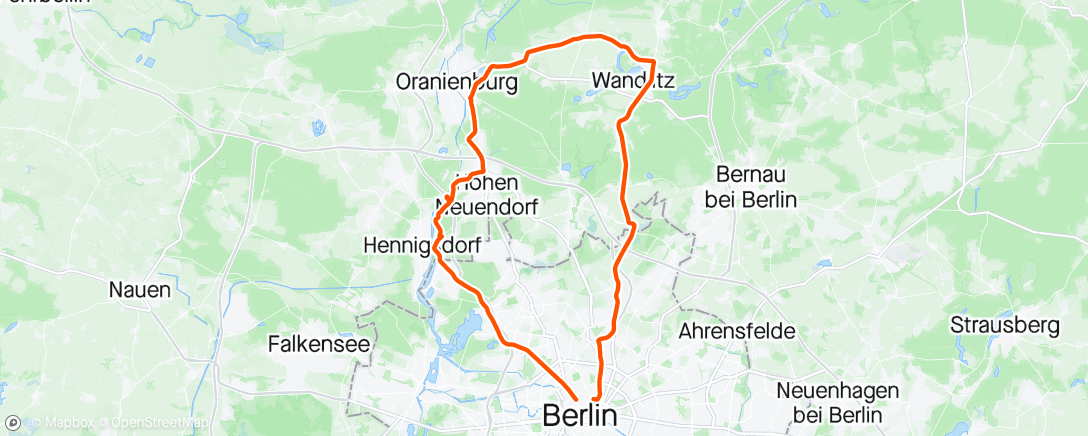 Mapa da atividade, Vélo de route