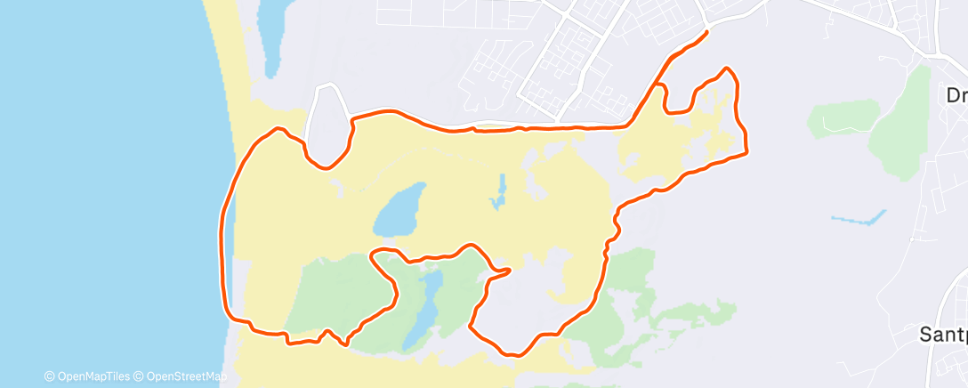 Map of the activity, Afternoon Trail Run