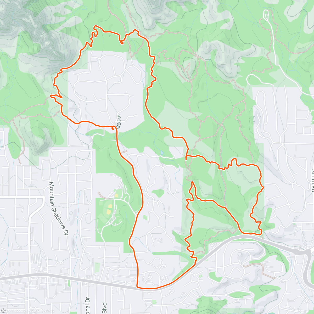 Map of the activity, Lap from Home 
Sedona 🌵🌹