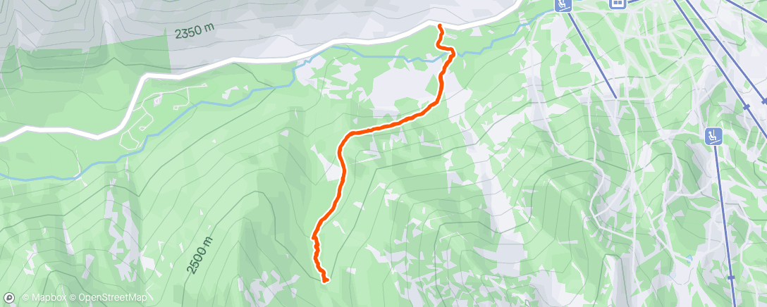 Map of the activity, Gloria Falls