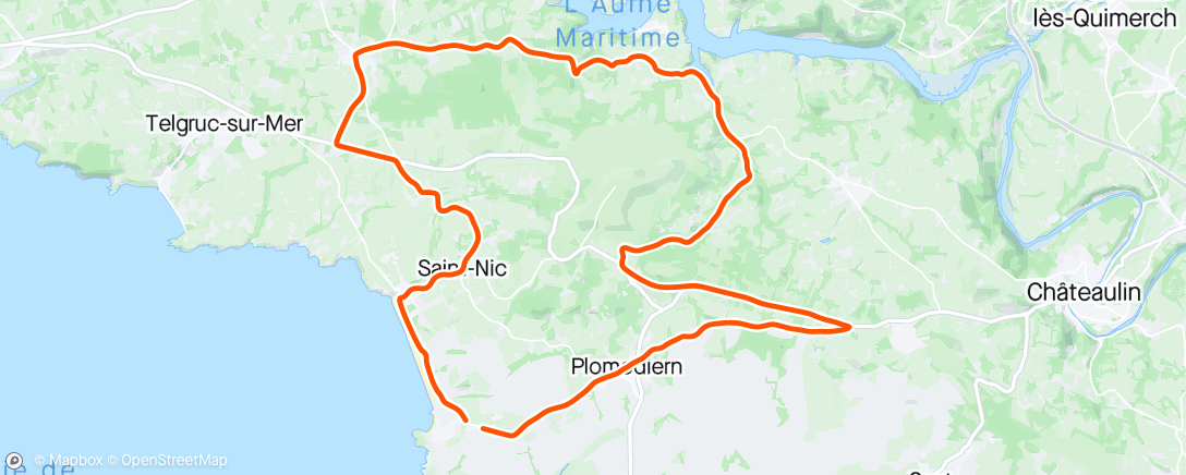 Mapa da atividade, Sortie vélo en soirée