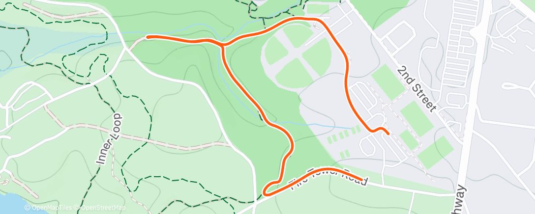 Map of the activity, Afternoon Mountain Bike Ride