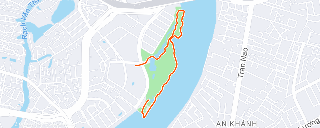 Map of the activity, Morning Run