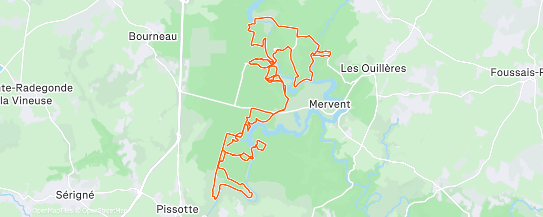 Map of the activity, Sortie à mervent sous la  David
