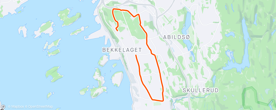 Mapa de la actividad (Rolig ettermiddagstur)