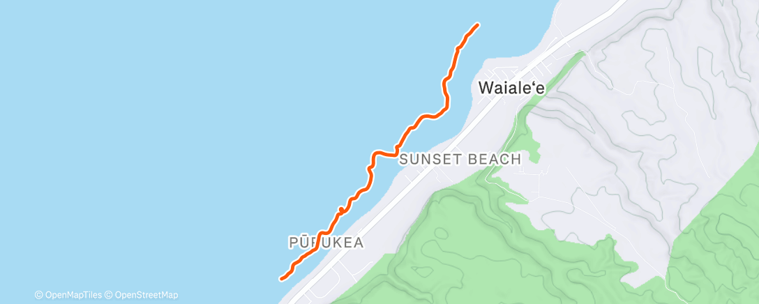 Map of the activity, Foil surf line