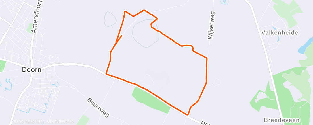 Map of the activity, Morning Trail Run