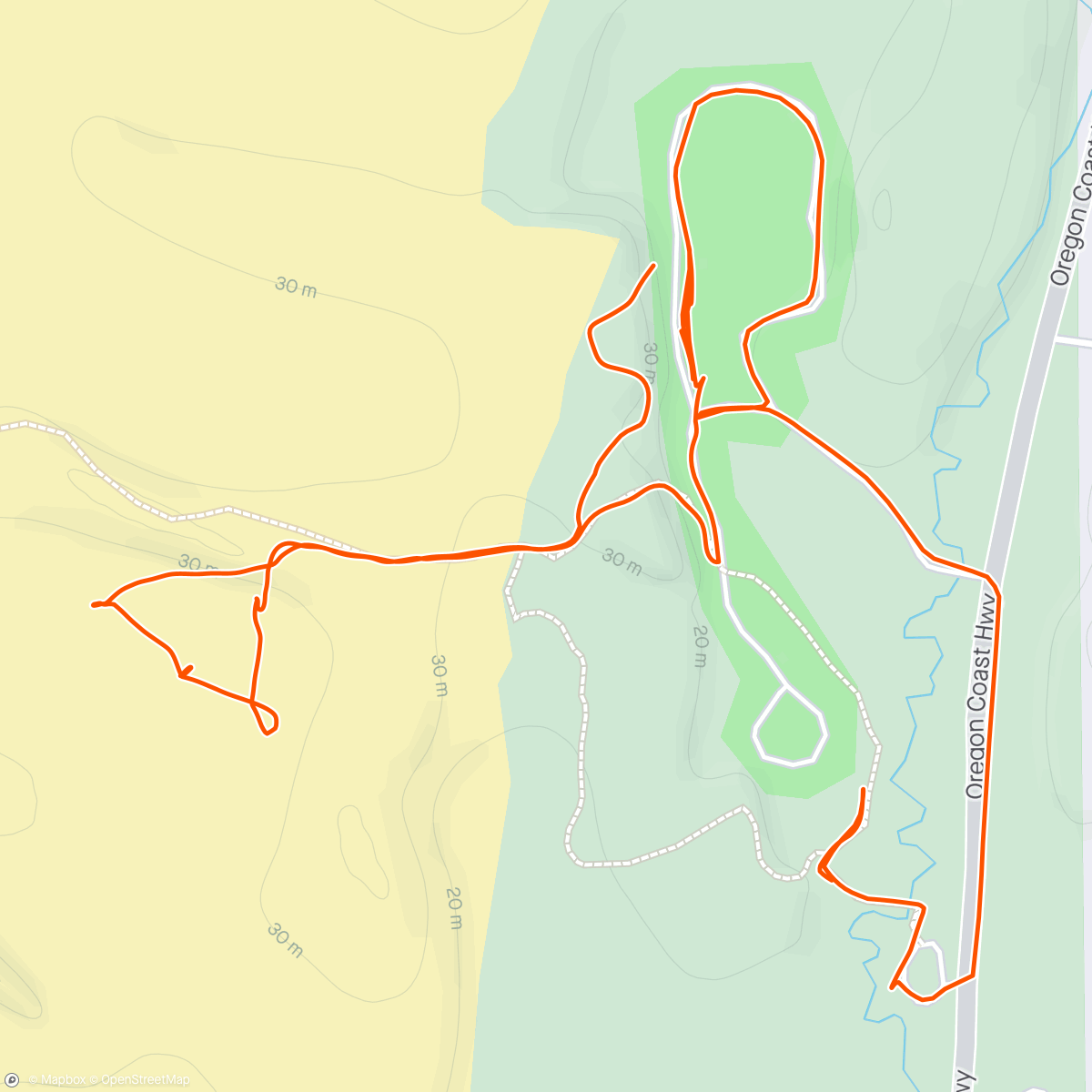Map of the activity, Oregon national dunes 🏖