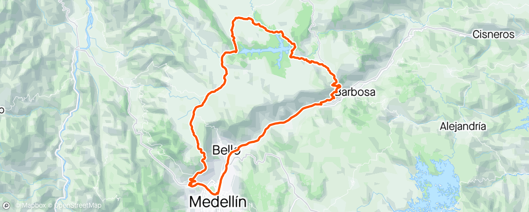 Map of the activity, Vuelta al Marrano