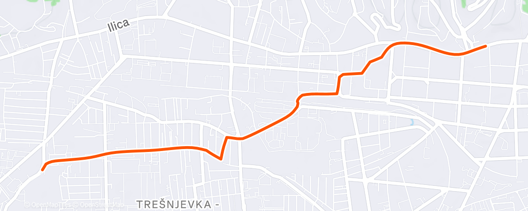 Map of the activity, Evening Walk