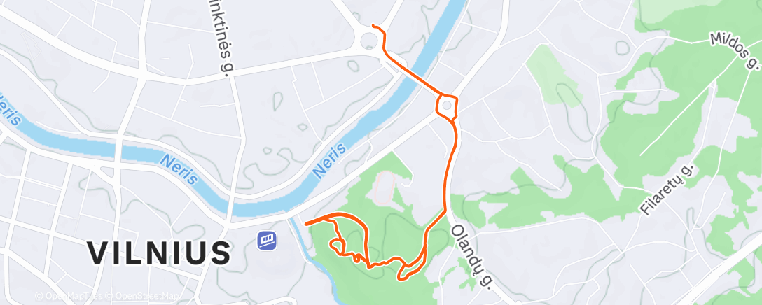 Map of the activity, Morning Trail Run
