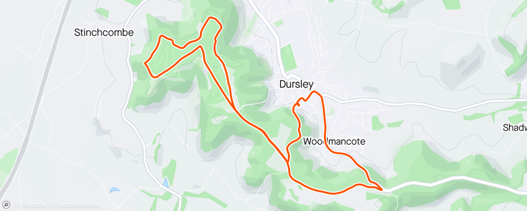 Map of the activity, Lap of the golf course