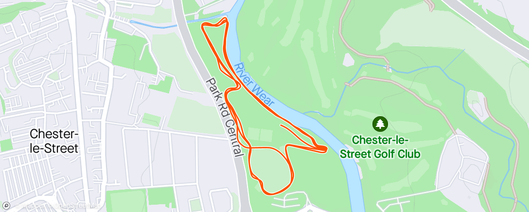 Map of the activity, Parkrun #166