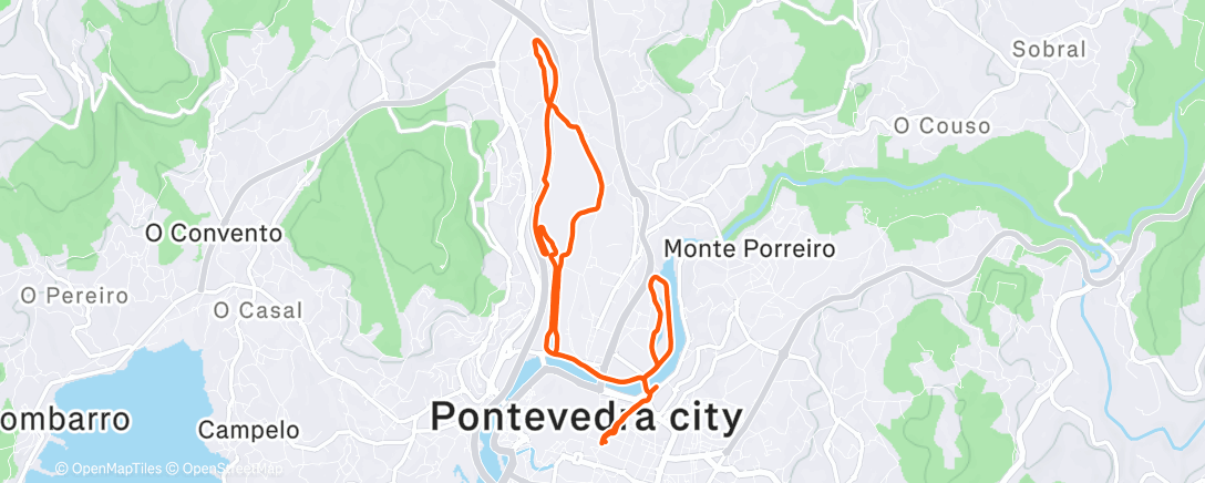Map of the activity, Carrera de mañana