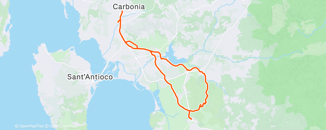 Map of the activity, Sessione di mountain biking mattutina