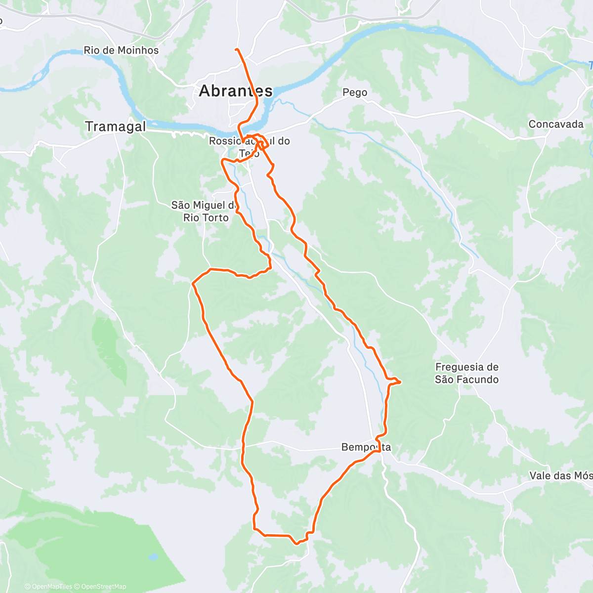 Map of the activity, Morning Btt  Ride