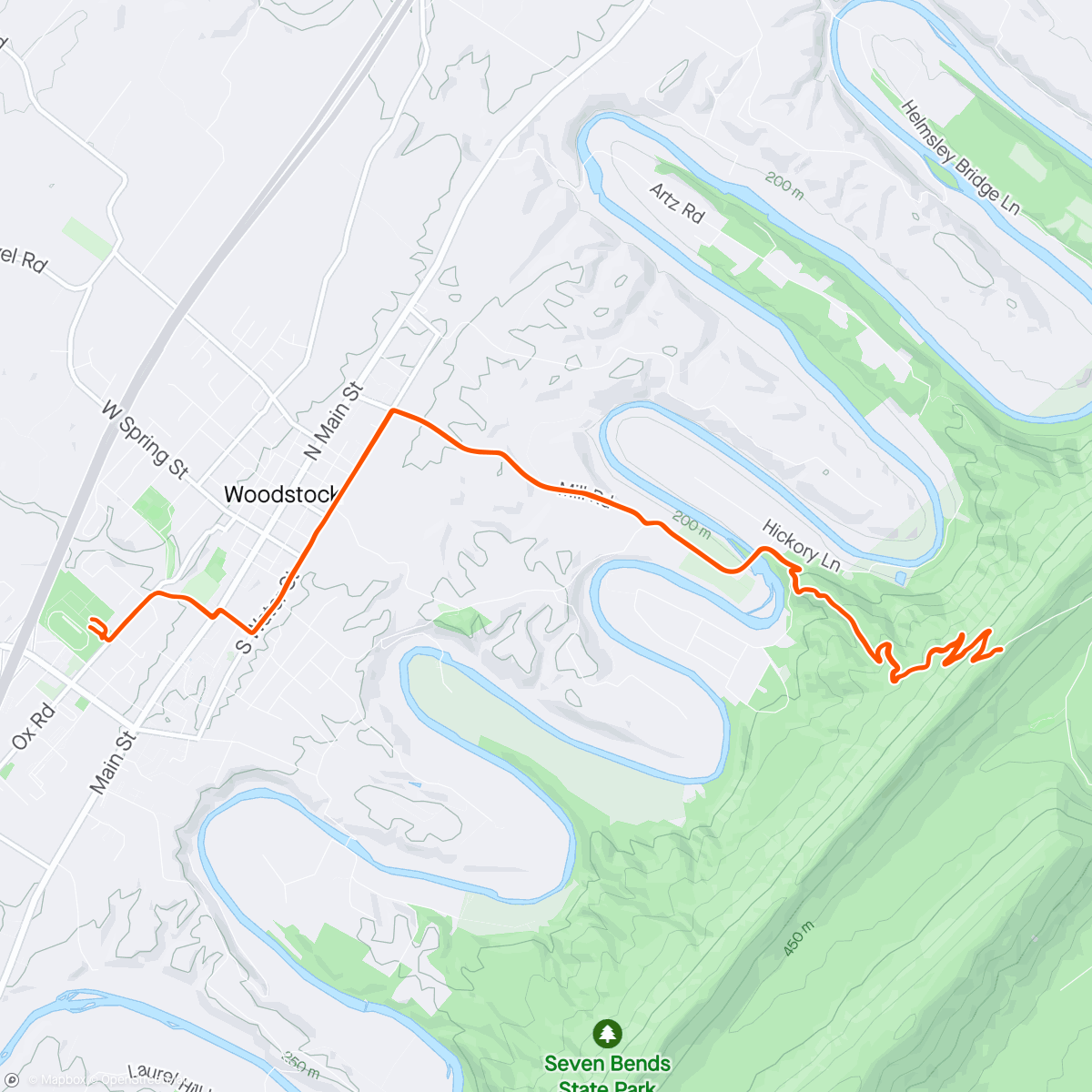 Mapa da atividade, Afternoon Gravel Ride - Bonus Elevation Miles