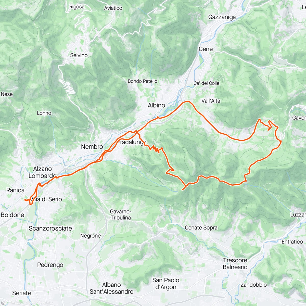 Map of the activity, Monte Misma