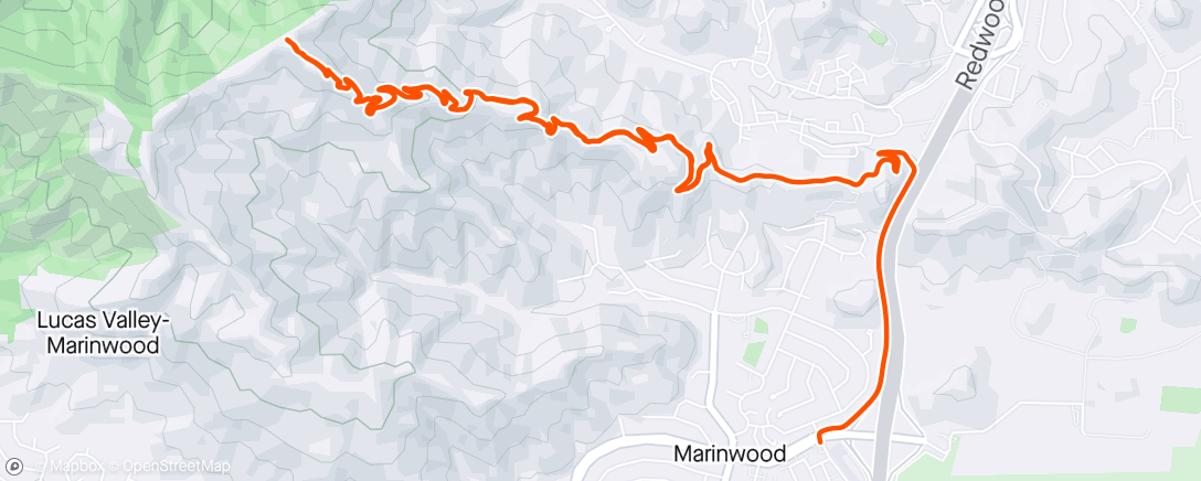 Mapa da atividade, Morning Mountain Bike Ride