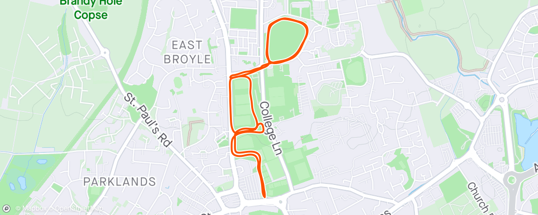 Map of the activity, 6km Long Run with Runna ✅