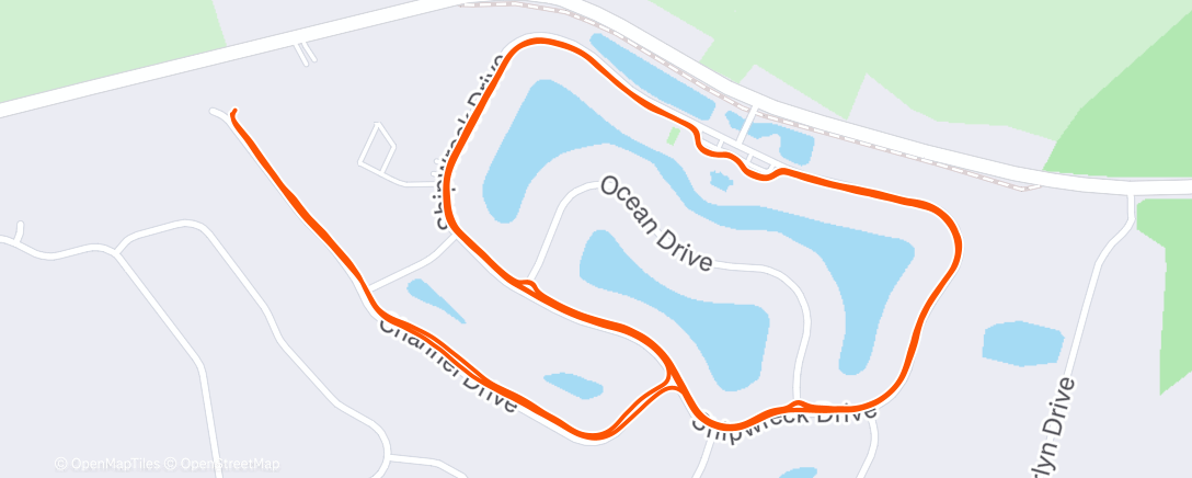 Map of the activity, Lunch Run