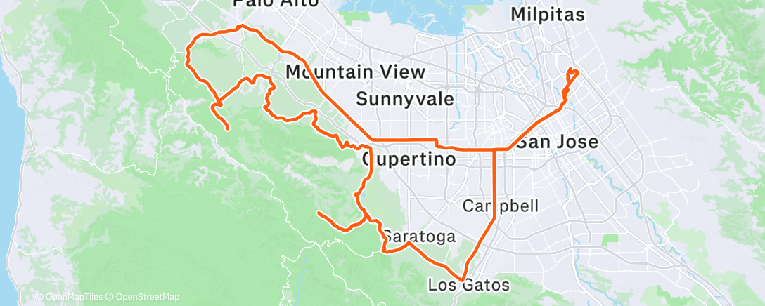 Map of the activity, (Not so) Quick (Century) Ride Before the Rain