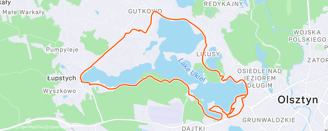 Map of the activity, Lunch Run