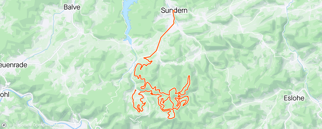 Map of the activity, MTB Marathon Sundern Hagen 26./17. AK