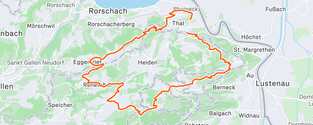 Map of the activity, Afternoon Ride