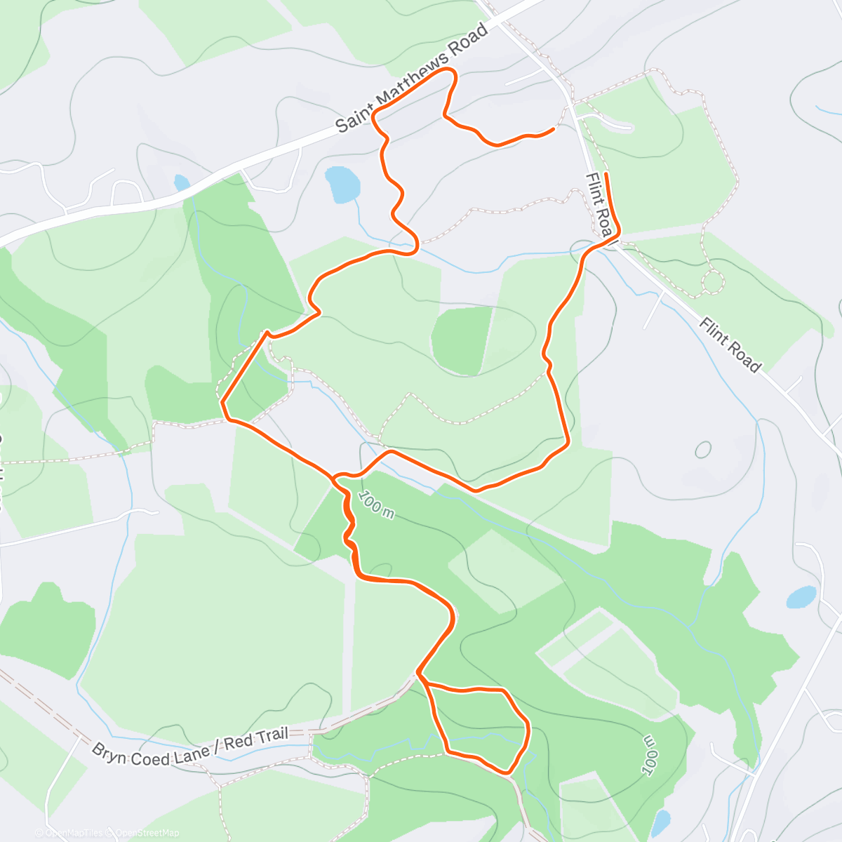 Map of the activity, Morning Hike