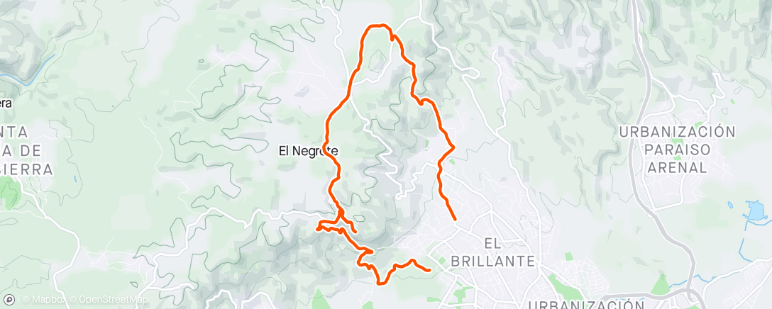 Map of the activity, Carrera de montaña matutina Córdoba, Andalucía