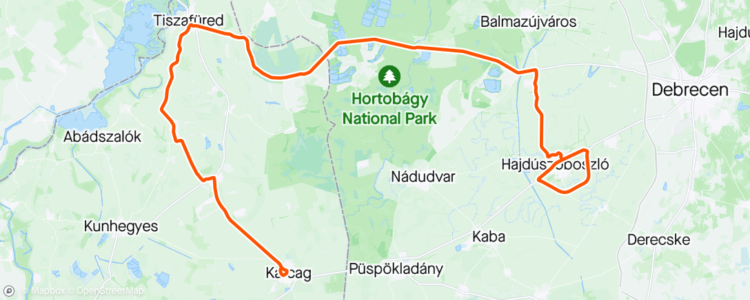 Map of the activity, Tour de Hongrie stage 1