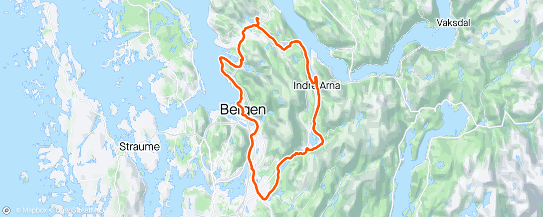 Map of the activity, Rundt Ulriken