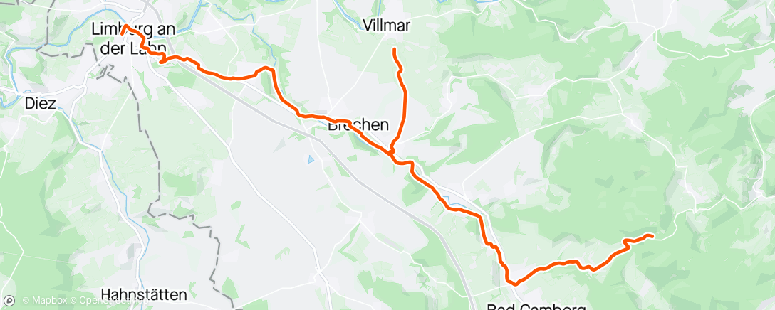 アクティビティ「Mountainbike-Fahrt am Morgen」の地図