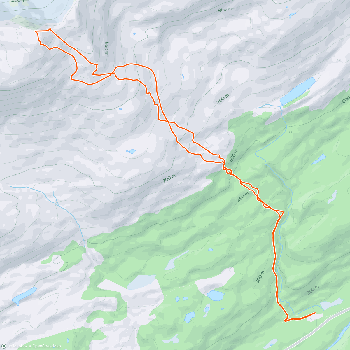 Map of the activity, Ørtfjelltinden 1440moh - maksvær og bra skiforhold