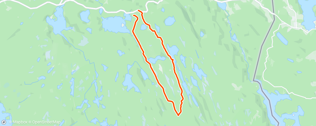 Map of the activity, Skogstur med bikkja