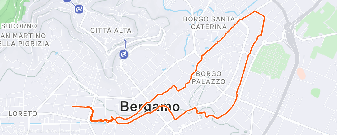 Карта физической активности (Camminata all'aperto)