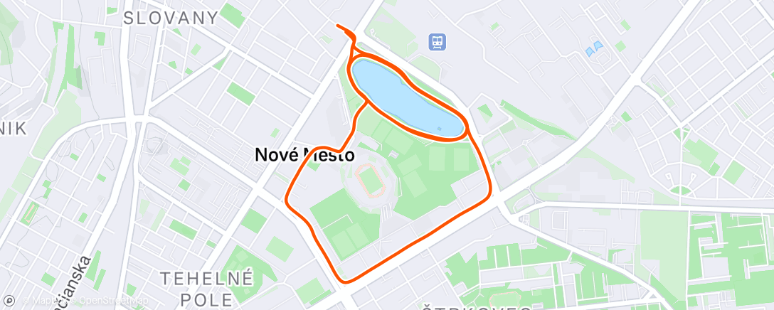 Map of the activity, Lunch Run