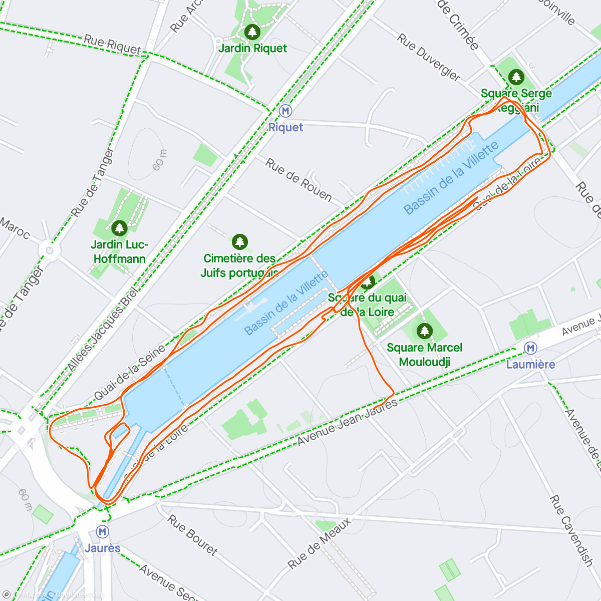 Map of the activity, Ochtendloop