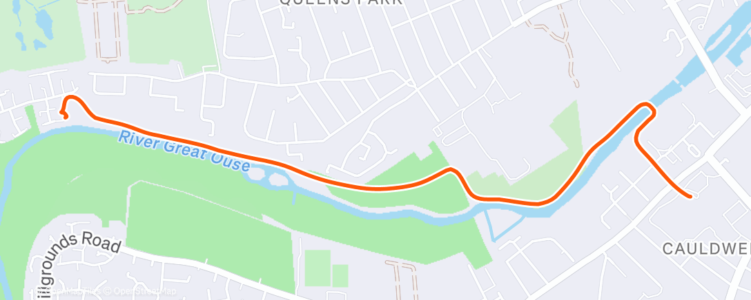 Map of the activity, Evening Ride