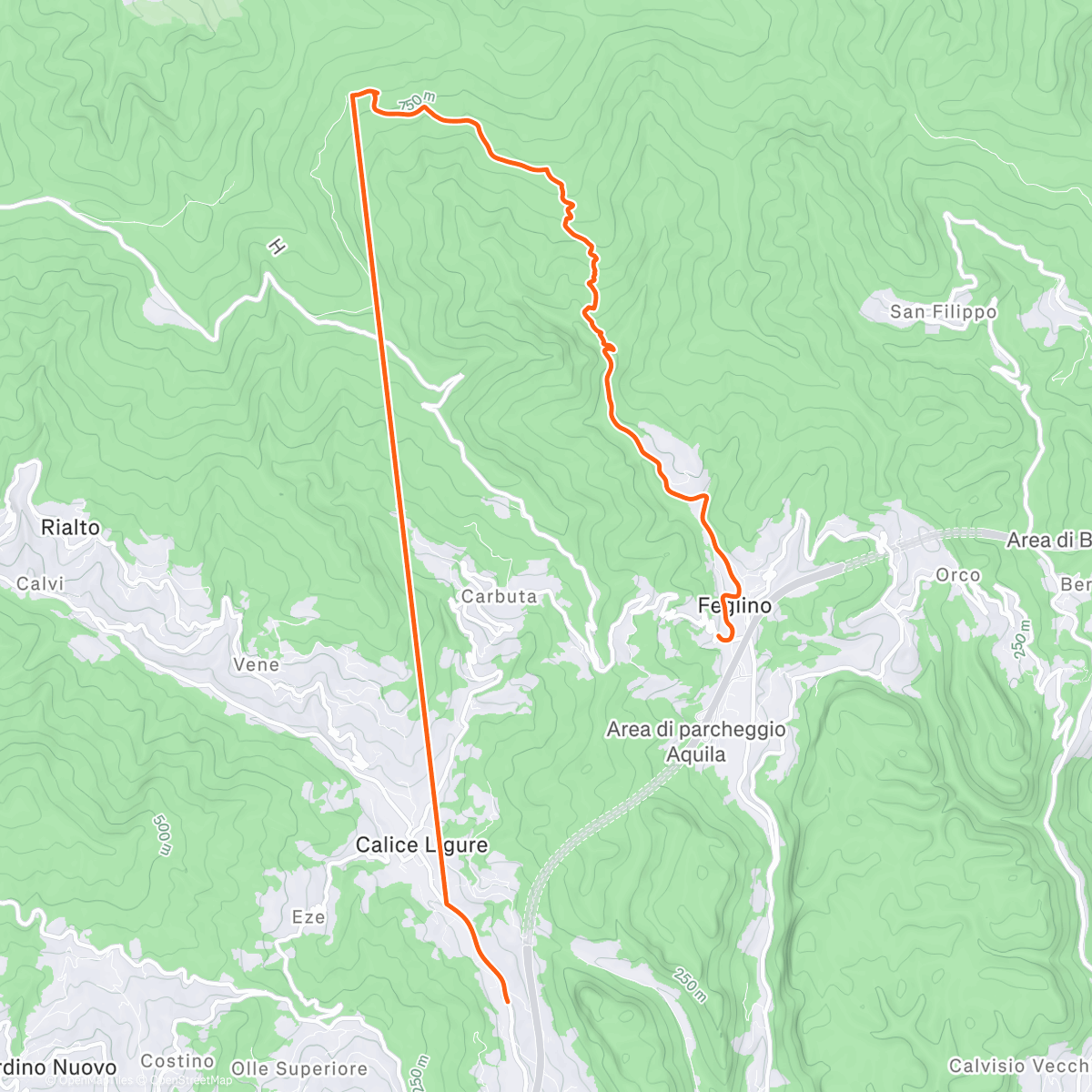 Map of the activity, Finale Shuttle