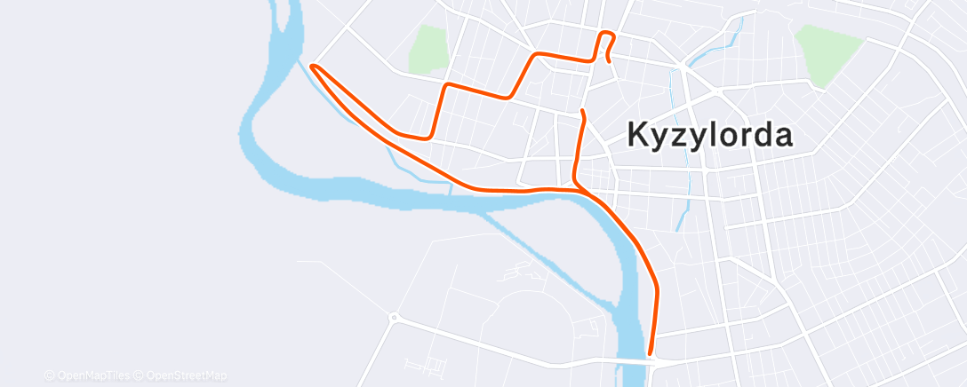 Map of the activity, Morning Run