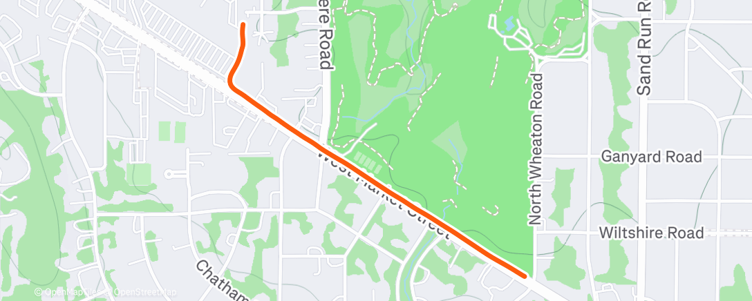 Map of the activity, Afternoon Walk